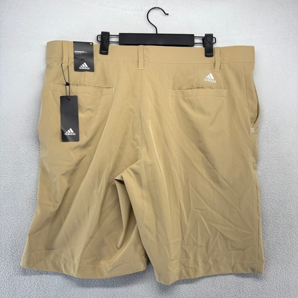 Adidas Golf Shorts Mens 38 Tan Ultimate365 Athletic Woven Polyester Blend NEW